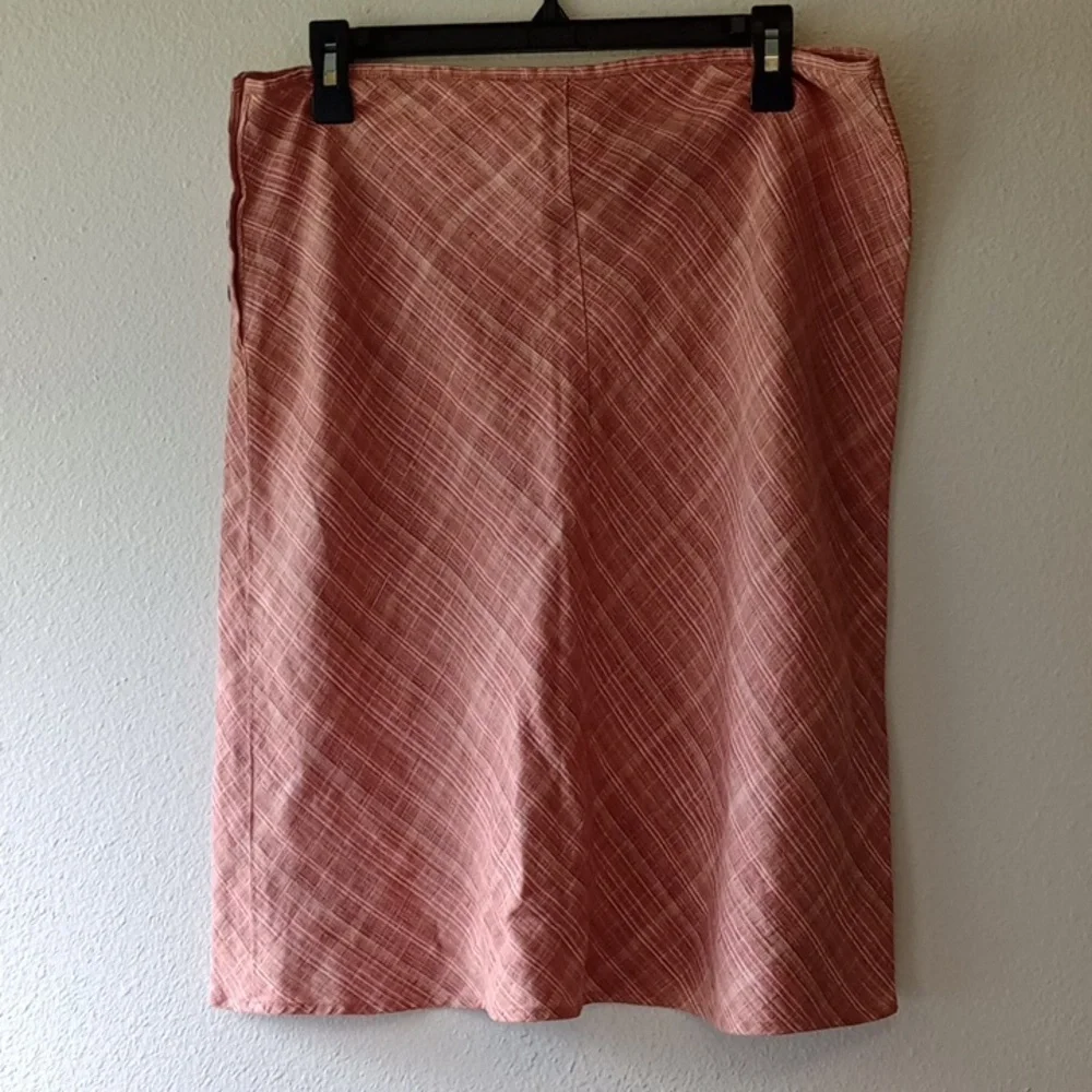 Patagonia Midi Pink Natural Hemp Skirt With Side Button Detail Size 10 - Picture 7 of 7
